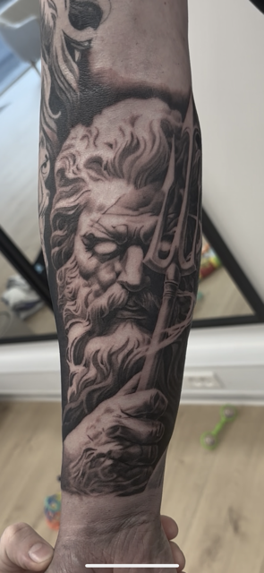 poseidon tattoo design
