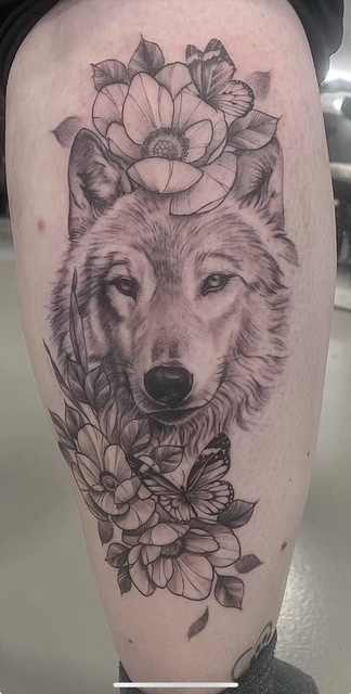 Wolf tattoo ulv tatovering