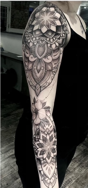 mandala ornamental flower tattoo design