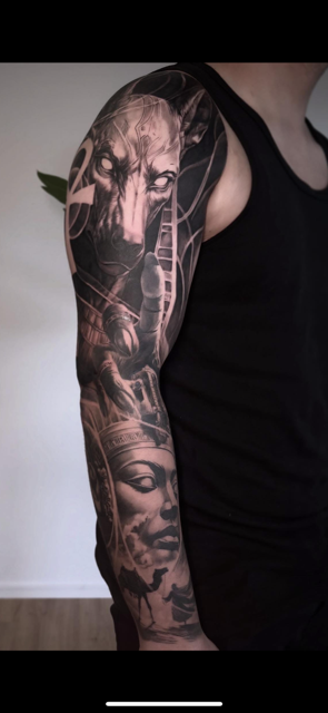egyptisk sleeve tattoo egypt