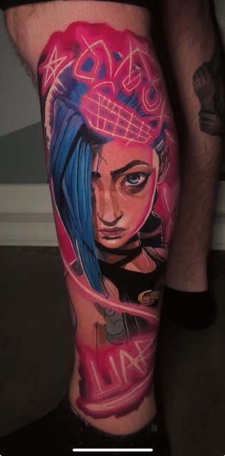 Jinx tattoo arcane tatovering lol league of legends